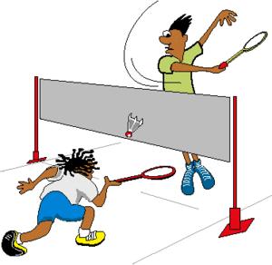 Sport badminton player